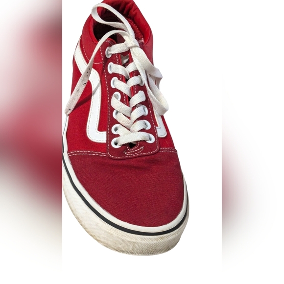 Vans Men's Red Canvas Sneakers - Picture 3 of 15